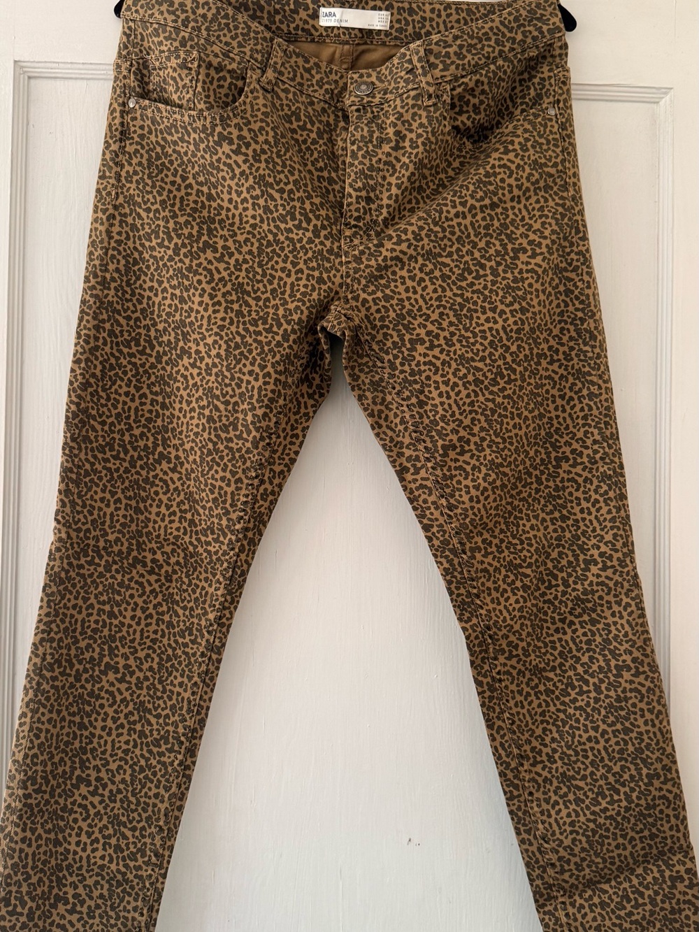 Zara Brown Leopard Print Jeans